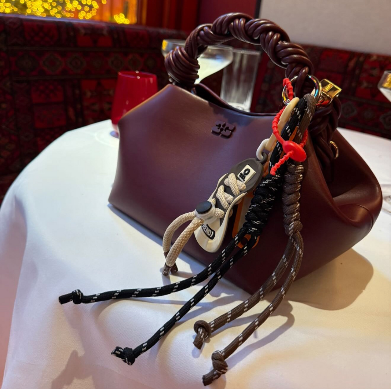 BAG CHARM SET - BROWN