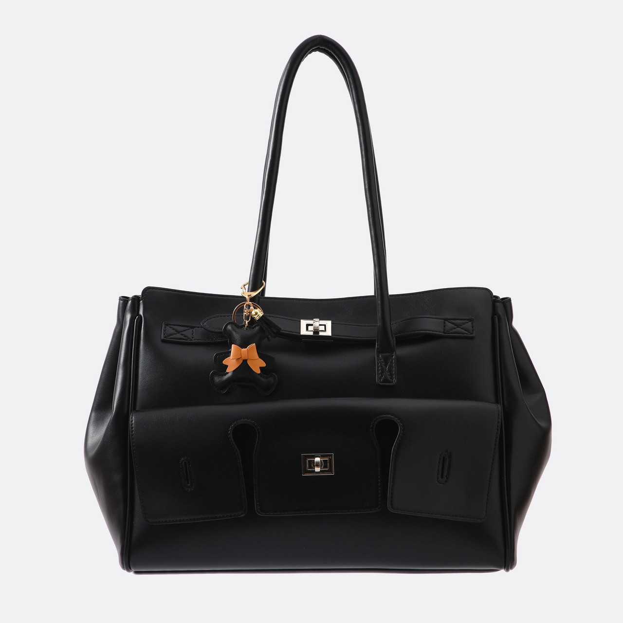 BEAR BAG CHARM - BLACK