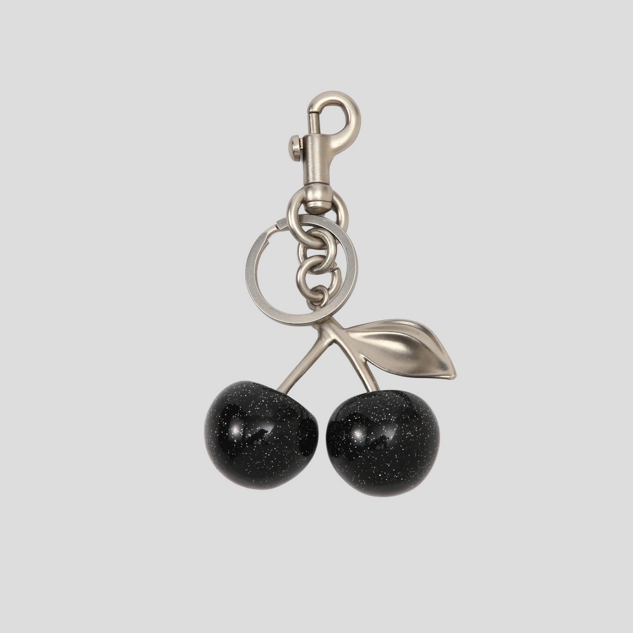 CHERRY BAG CHARM - BLACK