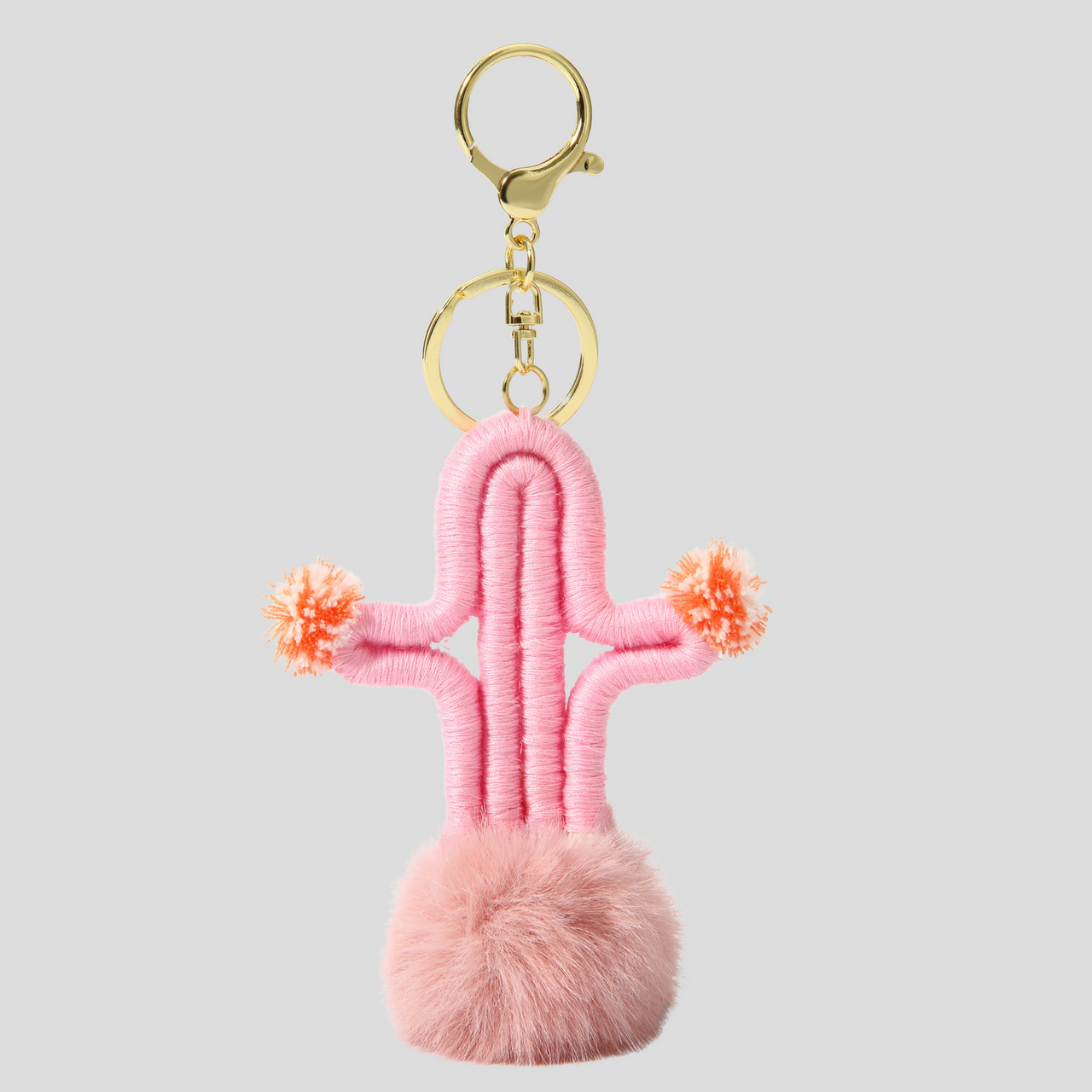 CACTUS BAG CHARM - LIGHT PINK