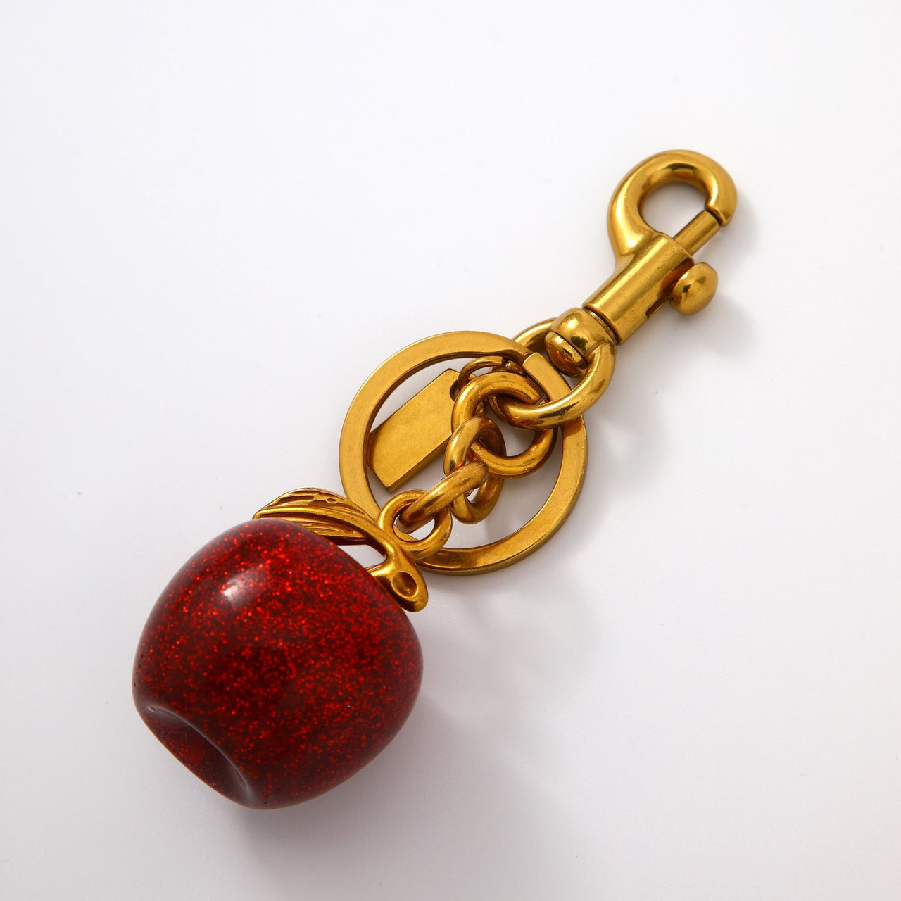 APPLE BAG CHARM - RED