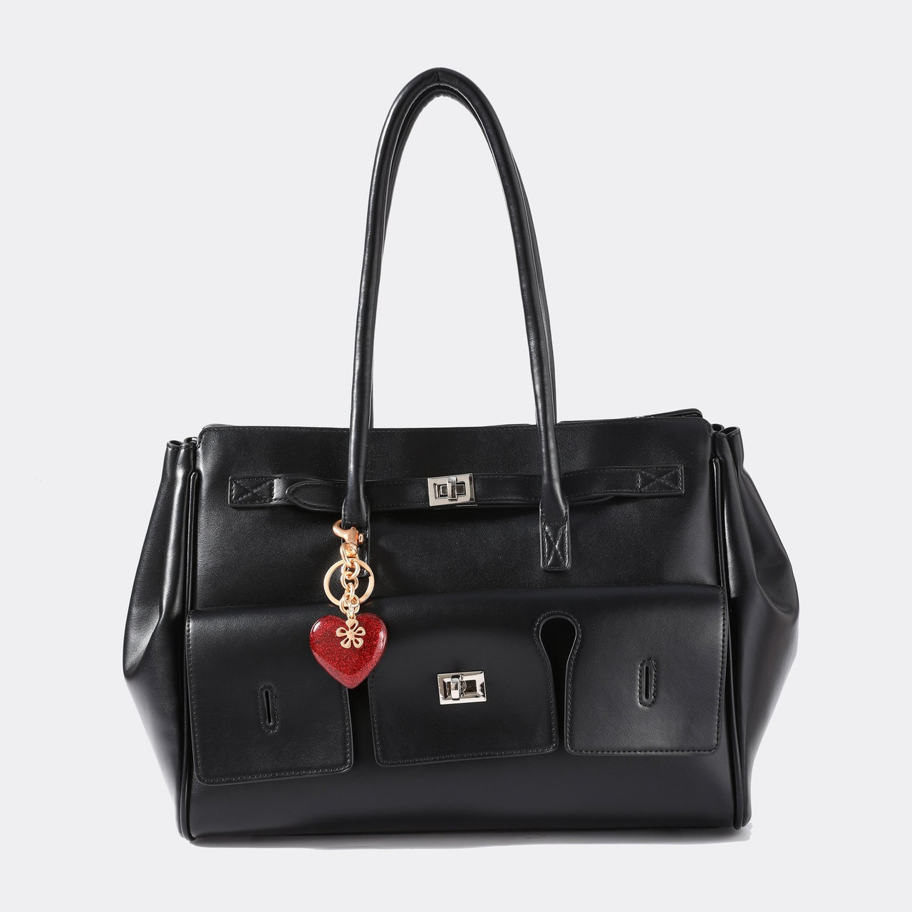 HEART BAG CHARM - RED