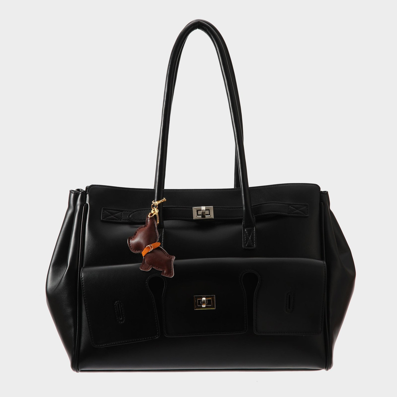 DOG BAG CHARM - DARK BROWN