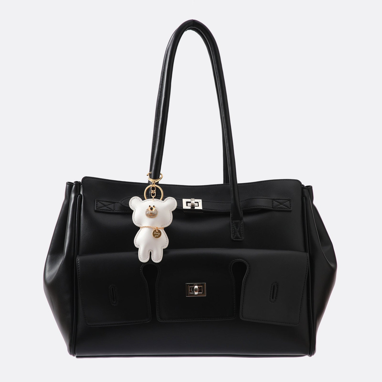 BEAR BAG CHARM - WHITE
