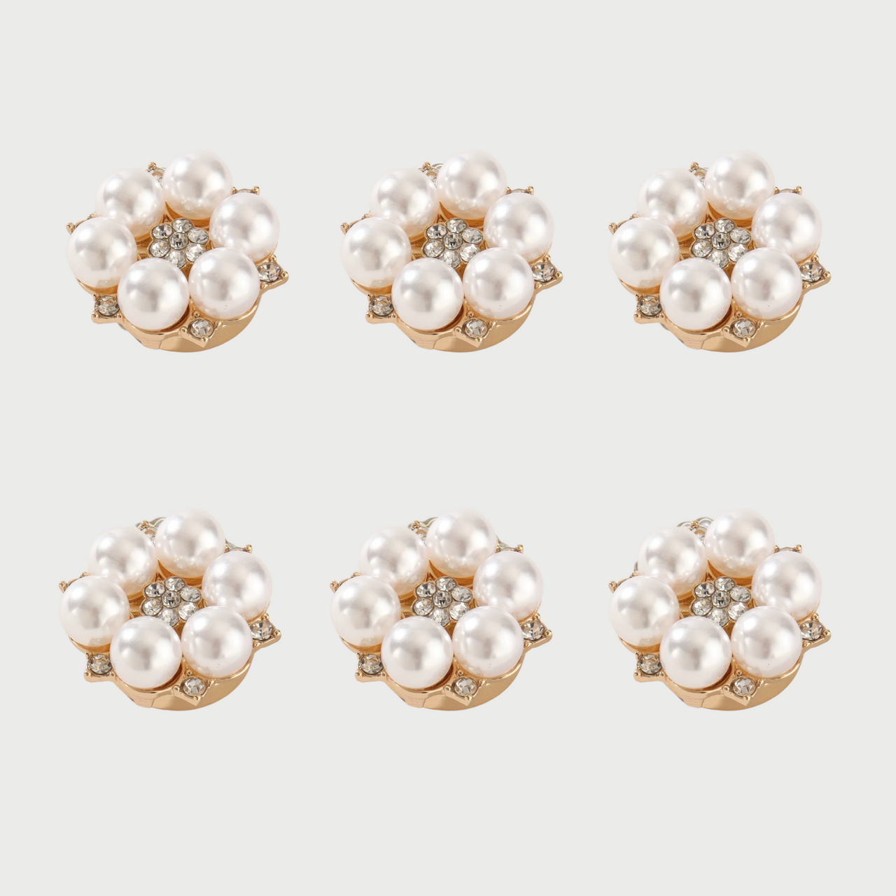FLOWER BUTTON COVERS ULTRA WHITE