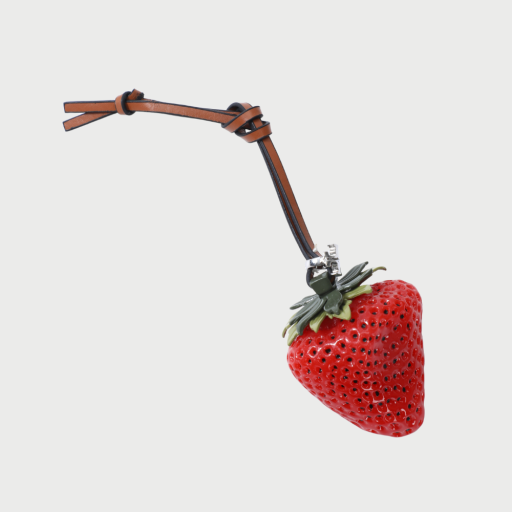 STRAWBERRY LEATHER CHARM - RED