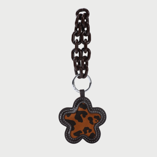 LEOPARD STAR CHARM - BROWN