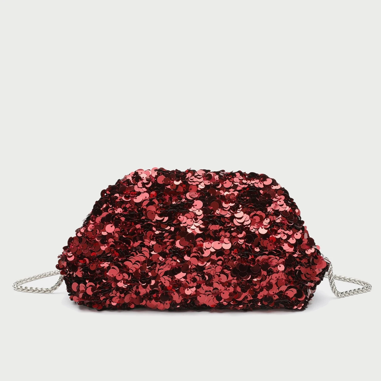 LA VILLE SEQUIN POUCH - RED