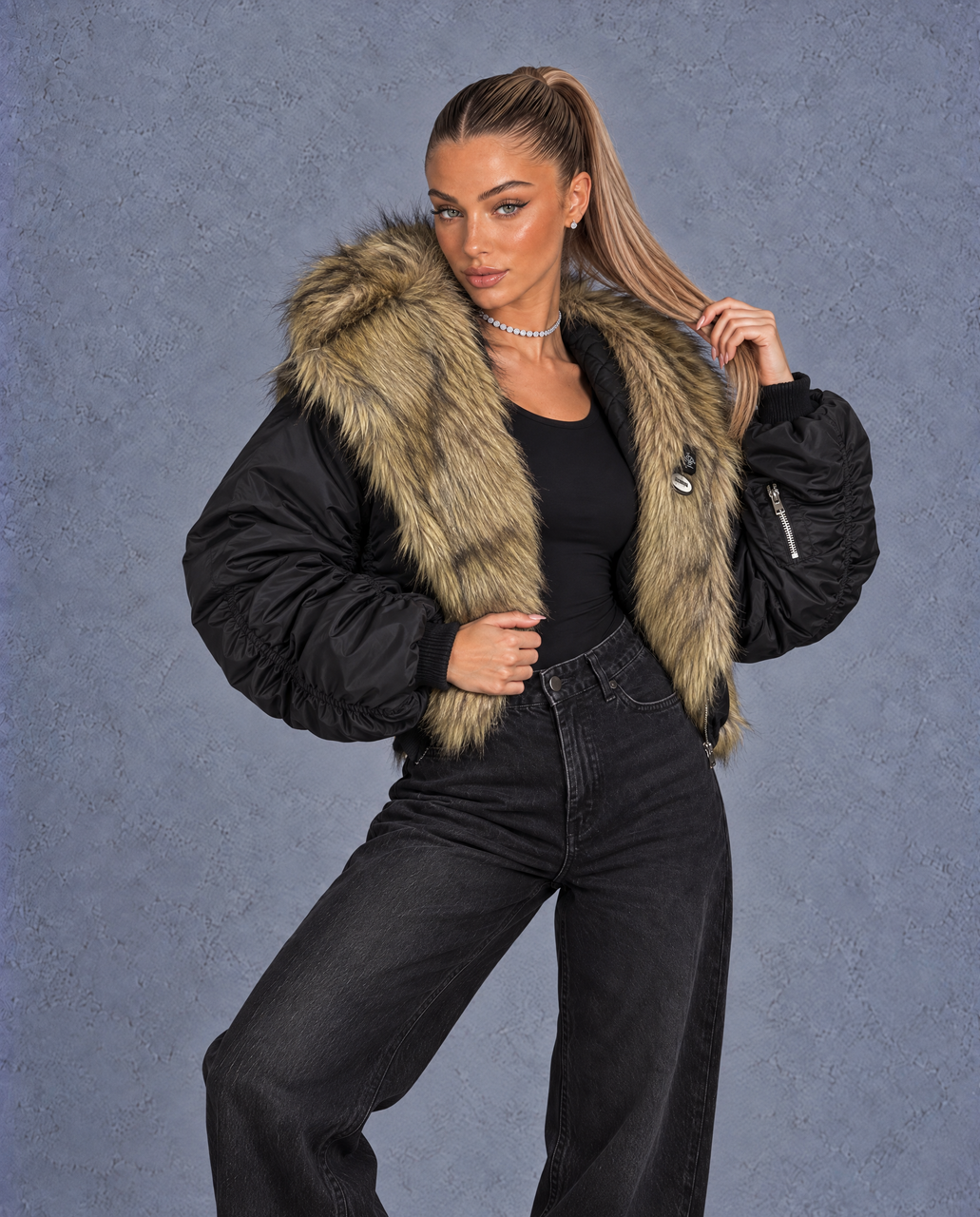 MULA FAUX FUR PUFFER COAT