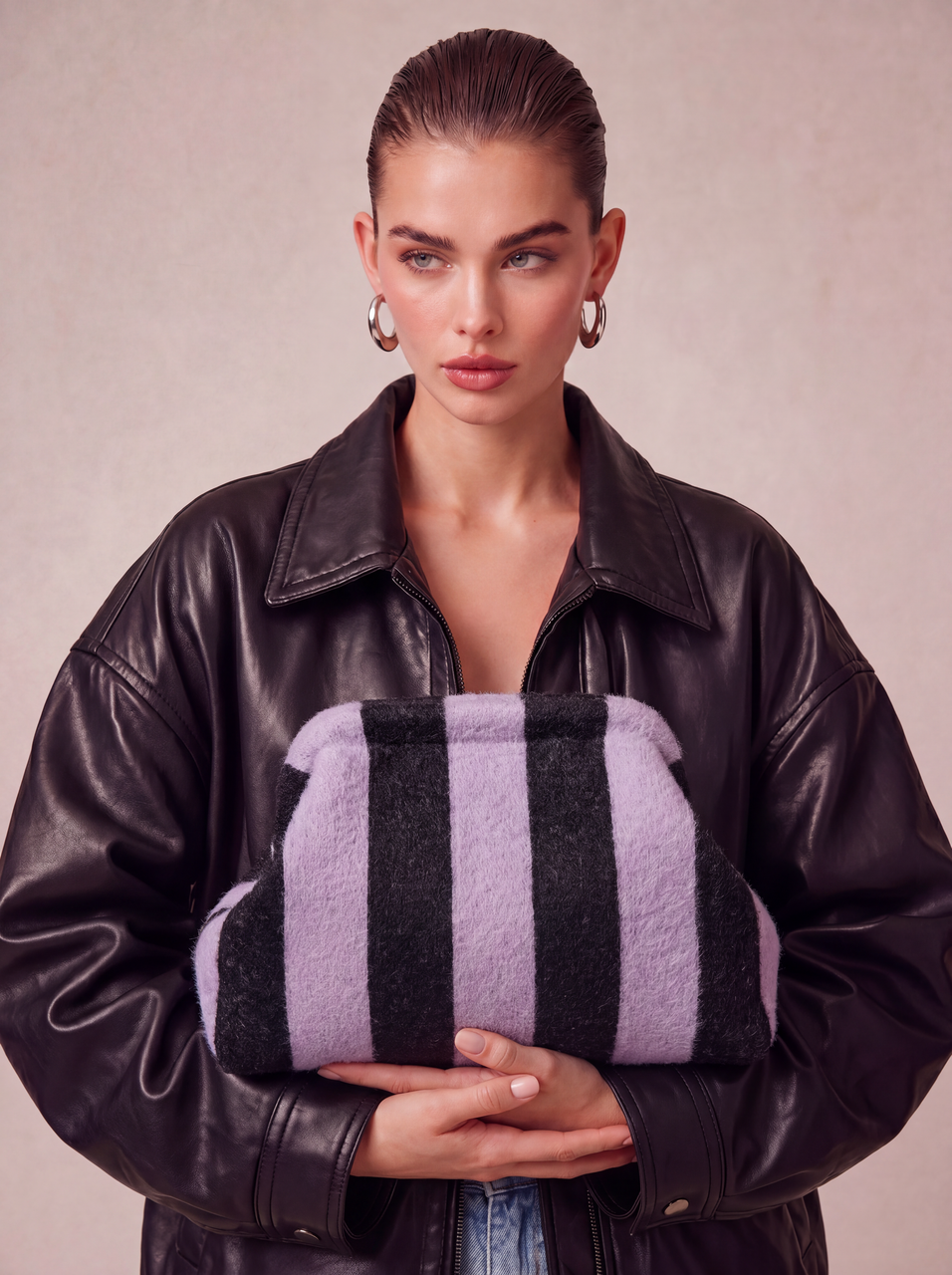 CITY GIRL POUCH CLOTH - PURPLE