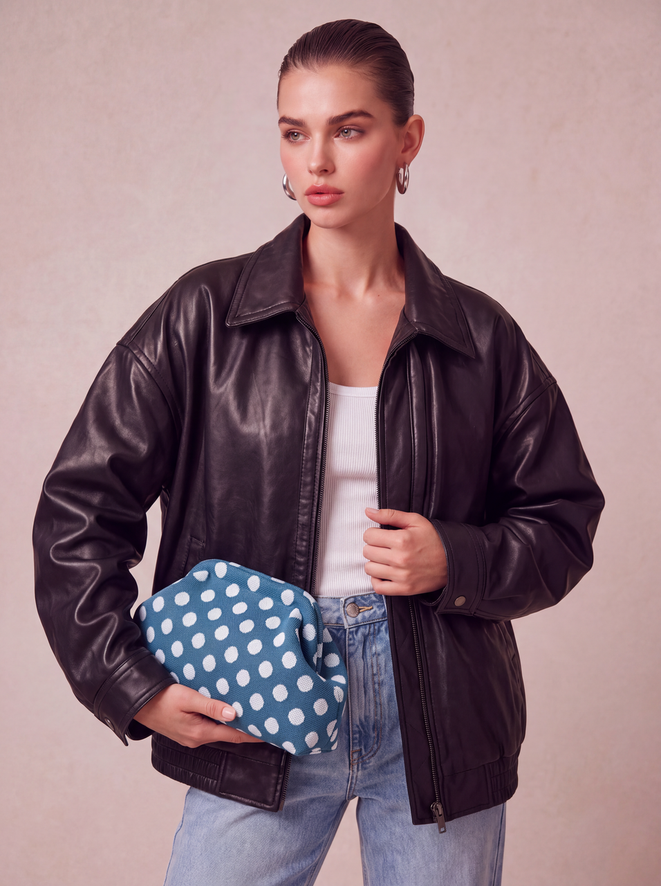 CITY GIRL POUCH POLKADOT - BLUE