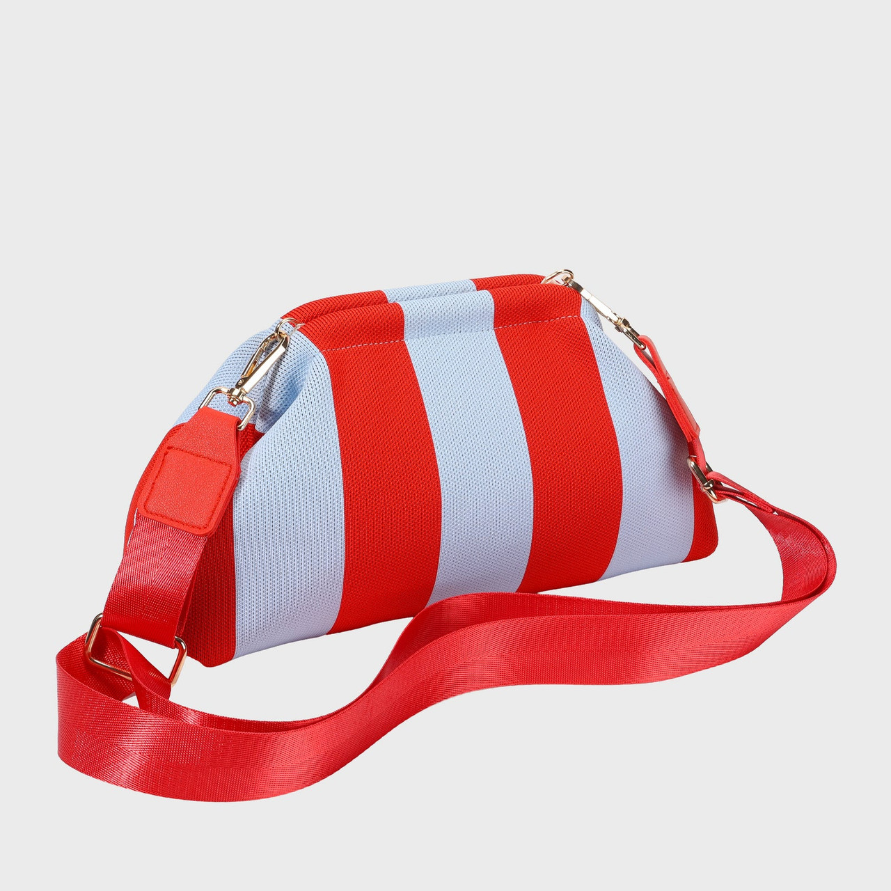 CITY GIRL POUCH + STRAP - RED/BLUE