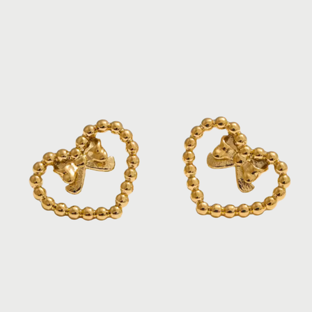 HEART BOW EARRINGS