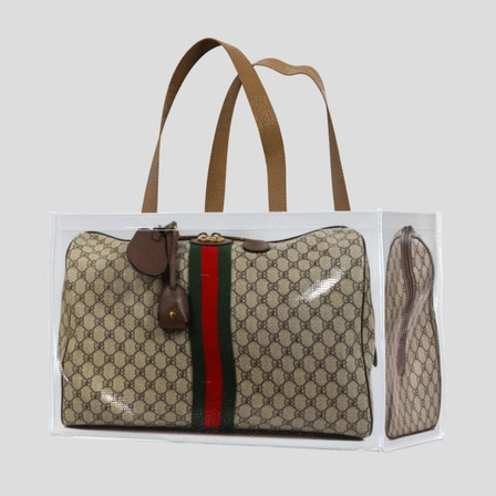 Stickybestie Grocery Bag, Printed Brown Green Red