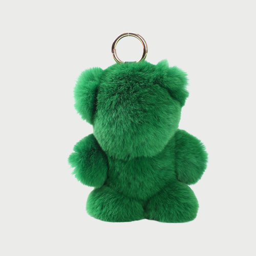 FLUFFY BEAR CHARM - GREEN