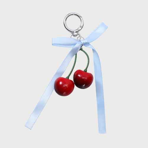CHERRY BOW CHARM - BLUE