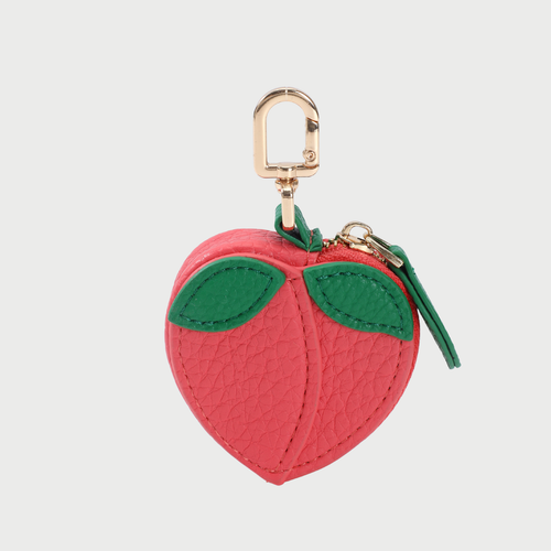 LEATHER PEACH CHARM - PINK