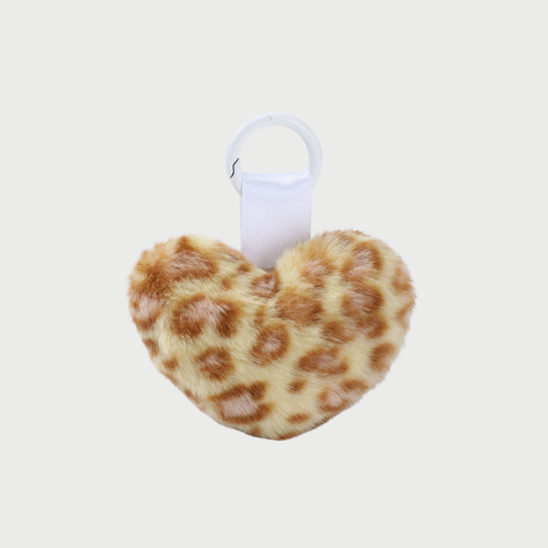 LEOPARD HEART CHARM - WHITE