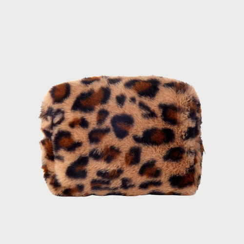 FLUFFY POUCH - LEOPARD