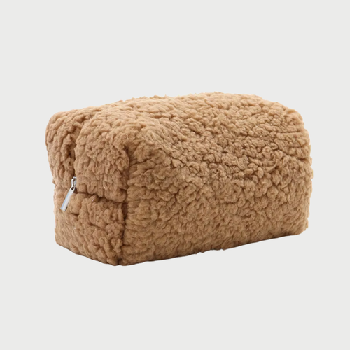 FLUFFY POUCH - BROWN