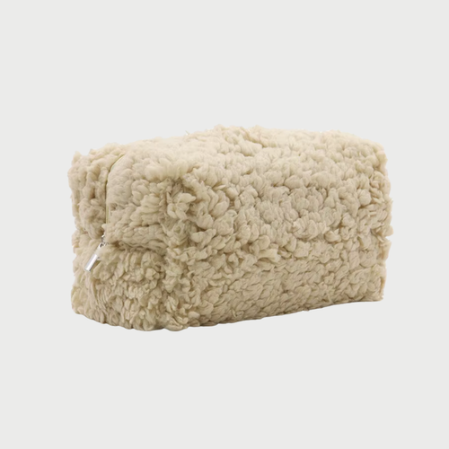 FLUFFY POUCH - BEIGE