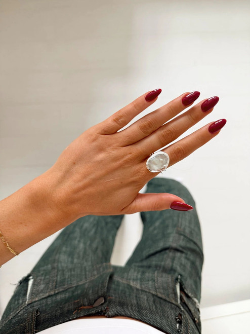 IVY PEARL RING - SILVER
