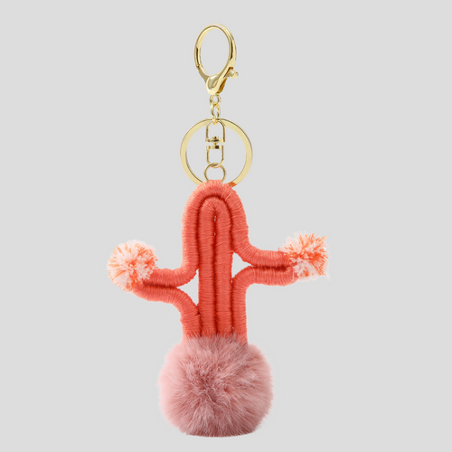 CACTUS BAG CHARM - PEACH