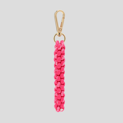 BRAIDED BAG CHARM - PINK