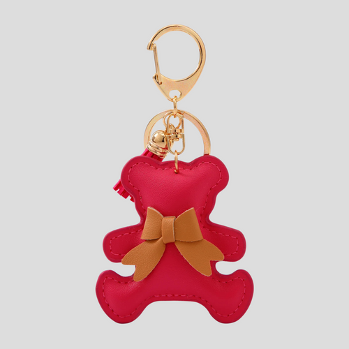 BEAR BAG CHARM - HOT PINK