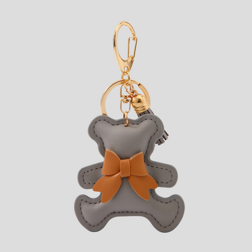 BEAR BAG CHARM - GREY