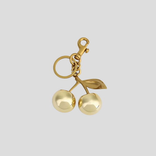 CHERRY BAG CHARM - GOLD