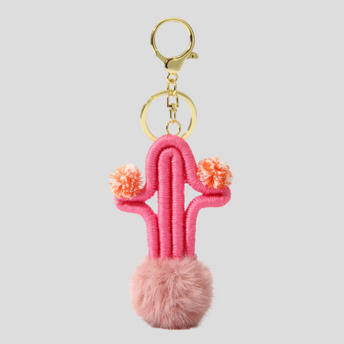 CACTUS BAG CHARM - HOT PINK