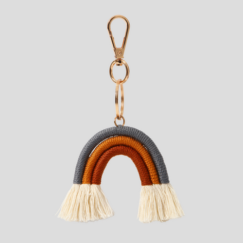 RAINBOW BAG CHARM - GREY