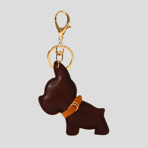 DOG BAG CHARM - DARK BROWN