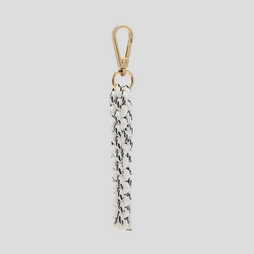 BRAIDED BAGCHARM - WHITE