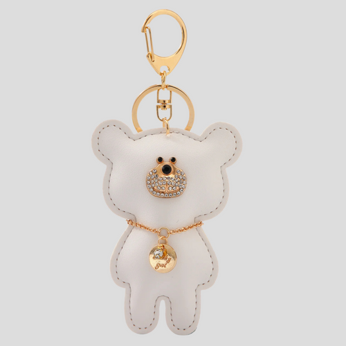 BEAR BAG CHARM - WHITE