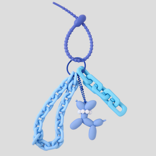 BUBBLE DOG BAG CHARM - BLUE