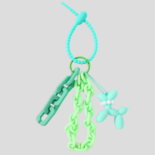 BUBBLE DOG BAG CHARM - BLACK