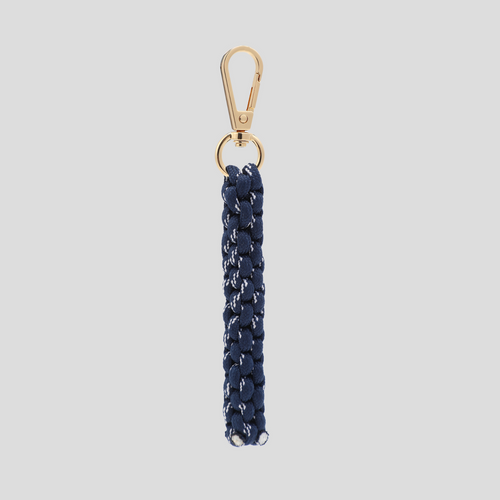 BRAIDED BAGCHARM - BLUE