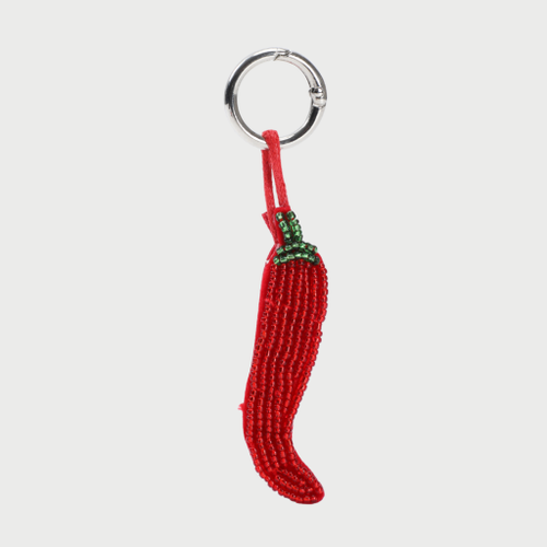 BEADED PEPPER CHARM - RED