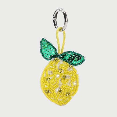 BEADED LEMON CHARM - YELLOW