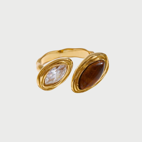 TWO TONE RING - BROWN