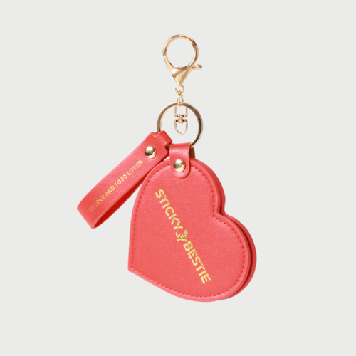 HEART MIRROR CHARM - RED