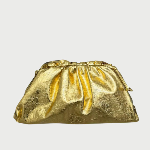 MAYKI LEATHER POUCH - GOLD