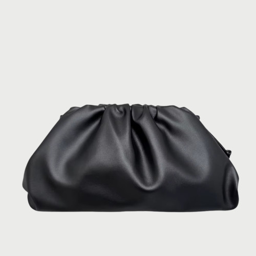 MAYKI LEATHER POUCH - BLACK