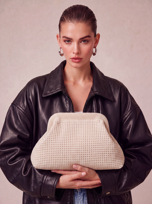 CITY GIRL POUCH MESH - BEIGE