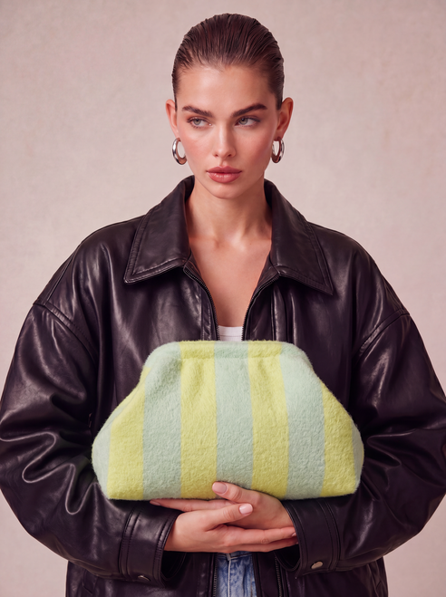 CITY GIRL POUCH CLOTH - LIME