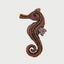 SEAHORSE BROOCHE PINK
