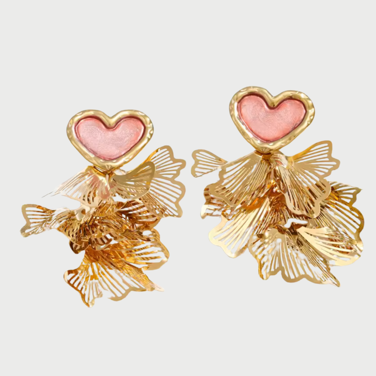 HEART BUTTERFLY EARRINGS