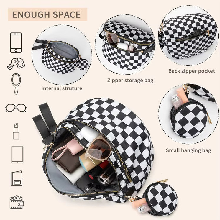 CHECKERED XXL BUM BAG